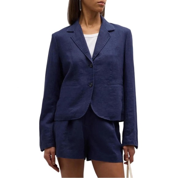 ATM linen boy blazer in ink - Picture 1 of 9